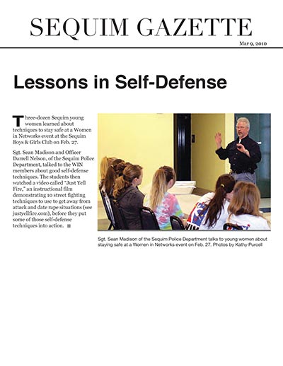 Lessons in self-defense