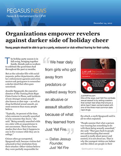 Organizations empower revelers against darker side of holiday cheer