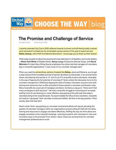 The Promise and Challenge of Service