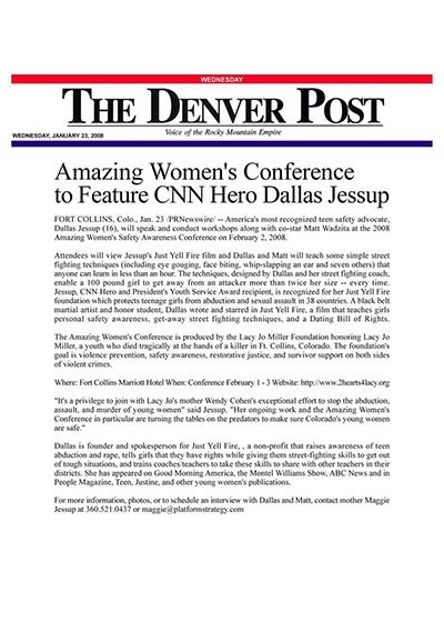 Amazing Women's Conference to Feature CNN Hero Dallas Jessup